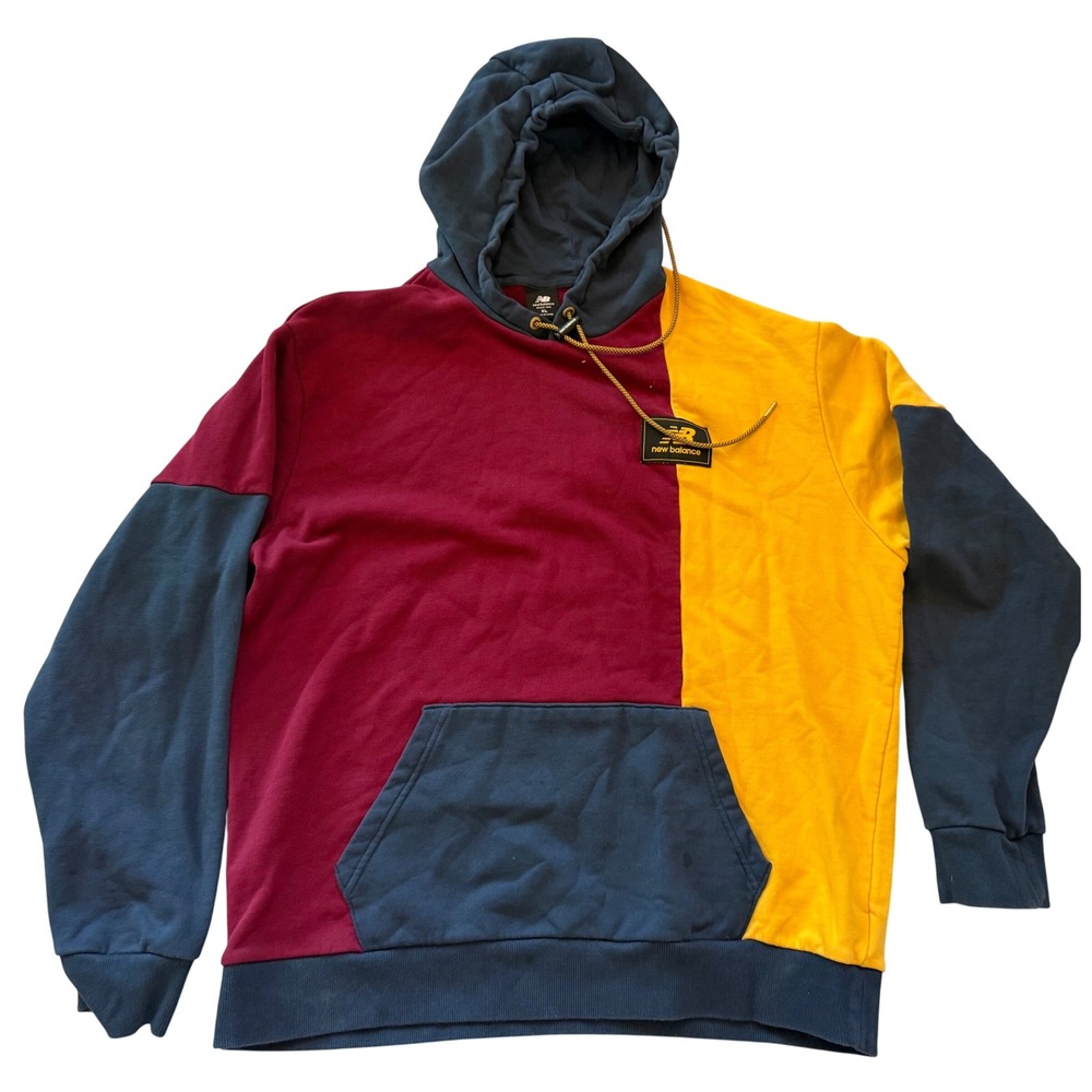 New Balance Mens Colorblock Pullover Hoodie Size XL Colorful Streetwear Gorpcore